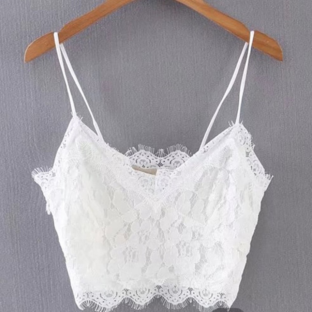 White flirty crop top!